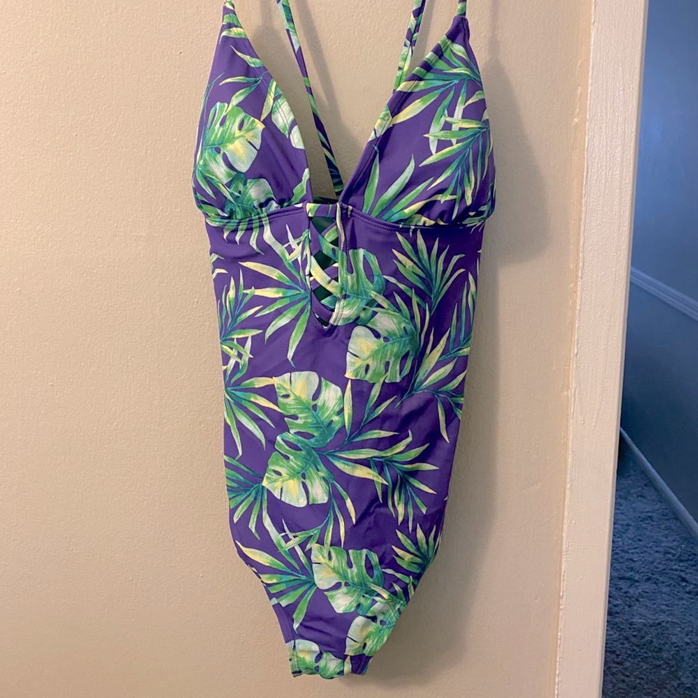 Purple and green adore me one piece